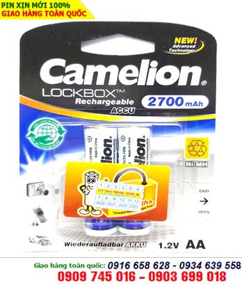 Camelion NH-AA2700LBP2; Pin sạc AA2700mAh 1.2v Camelion NH-AA2700LBP2 LockBox (Loại vỉ 2viên)